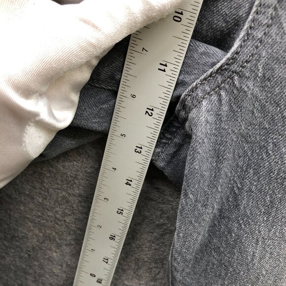 Loft Kick Crop Jeans Womens 14 / 32 Gray Raw Hem Stretch High Rise - Picture 8 of 11